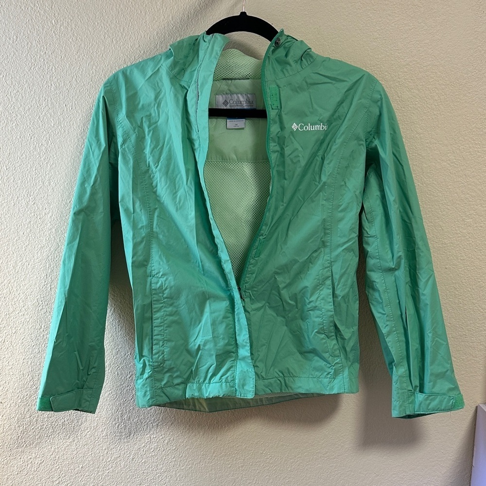 Columbia Mint Green Lightweight Jacket Size 10/12